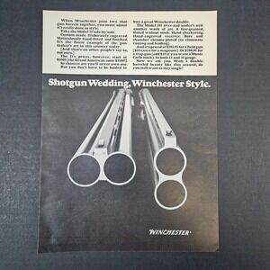 1966 Winchester Shotgun Wedding Double Barrel Vintage Print Ad Model 21 &‎ 101